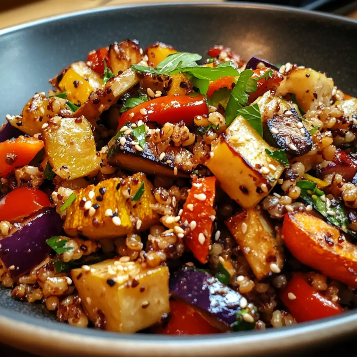 Versatile Roasted Veggie Grain Salad: Customize with Leftovers